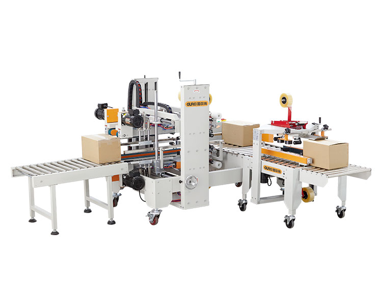 Auto one-line carton sealer with four corner sides carton sealer