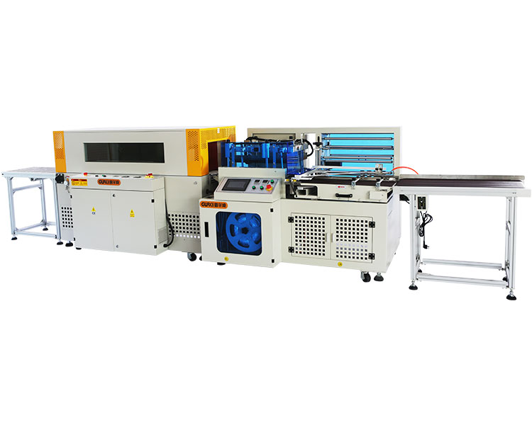 Fully automatic L type vertical upper and lower sealing and shrinking machine