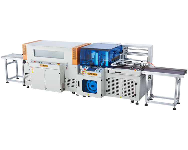 Automatic edge sealing and shrinking packaging machine